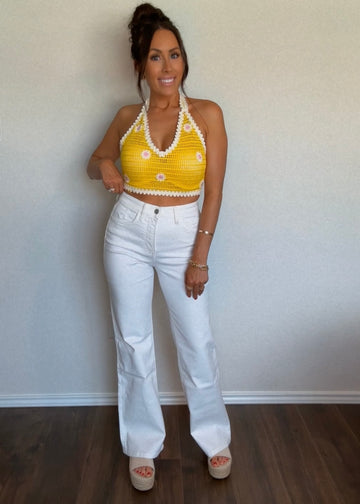 Optic White Flare Jeans